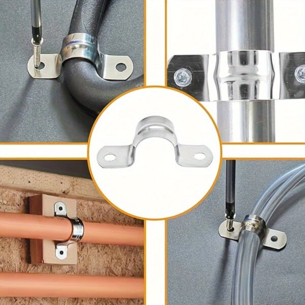 1711593800759-1717fd064fe2442fac20479d548e2d83-goods.jpeg Heavy Duty Stainless Steel Pipe Clamps Adjustable Pipe Fastening Clips