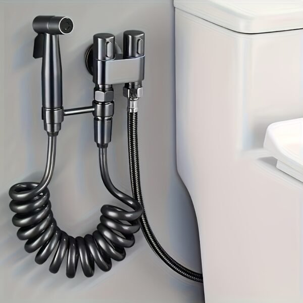 6pcs Toilet Spray Gun Set Stainless Steel Bidet Shower Kit