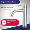Single Hole Stainless Steel Bathroom Basin Faucet Water Tap