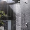 8pcs Stainless Steel Mirror Finish Shower Set Bathroom Accessories