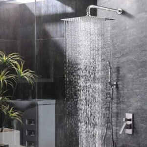 8pcs Stainless Steel Mirror Finish Shower Set Bathroom Accessories