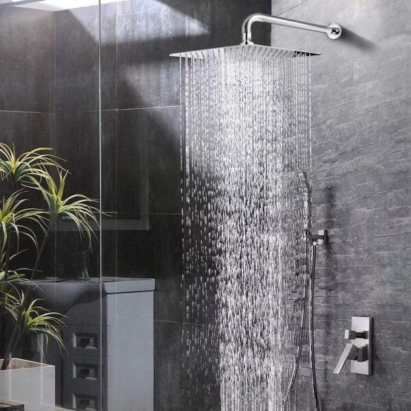 8pcs Stainless Steel Mirror Finish Shower Set Bathroom Accessories