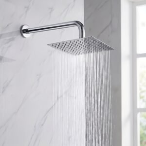 Luxury 8 Inch Square Stainless Steel Rain Shower Head