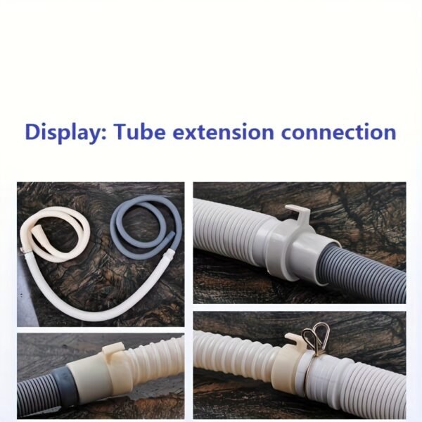 Universal Drainage Hose with Clamp & Hook Flexible Water Drain Pipe