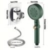 5-Level Adjustable Shower Head with Water Stop OFF Button