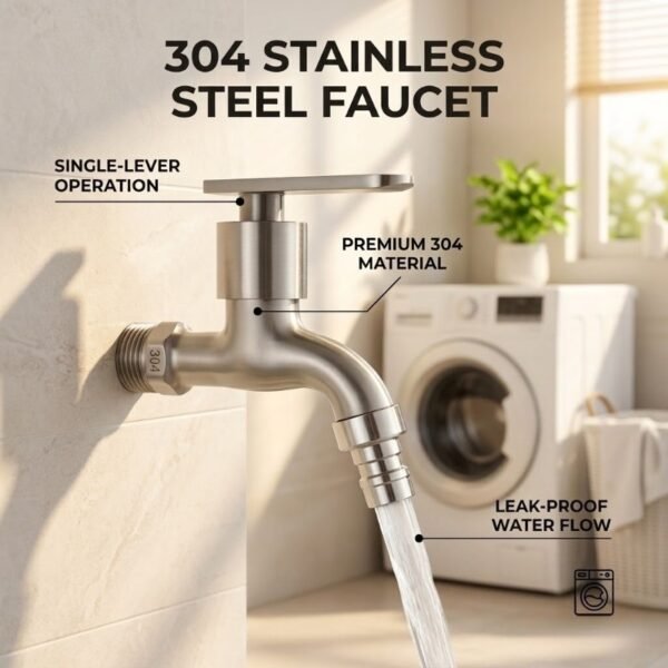 b8b08a8df52d4749a4f59b1054c5f822-goods.jpeg 304 Stainless Steel Washing Machine Tap Silver Water Faucet