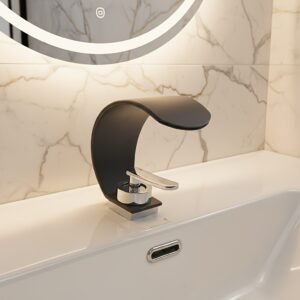Luxury Waterfall Bathroom Basin Faucet Hot & Cold Washbasin Tap