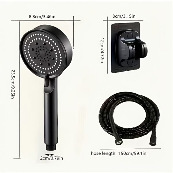 ed25ba4a-dd3d-4ab7-9f16-e9f9497c566f.jpg Handheld Shower Head Set with Hose & Wall Base Bathroom Shower Kit